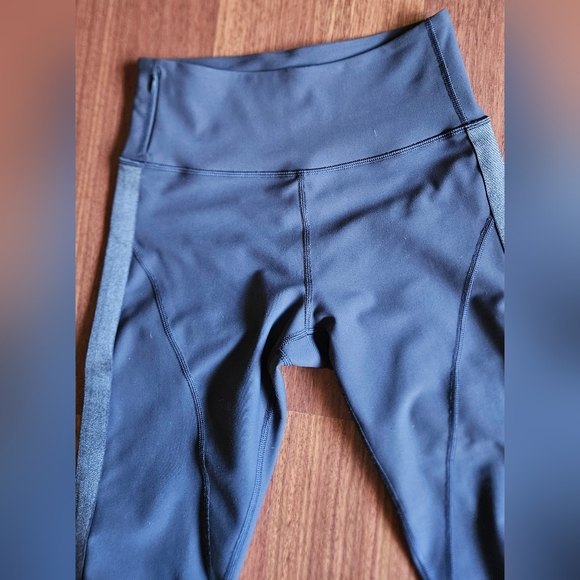 Thrive Société Leggings Reflective Racer Stripes High-rise Ankle Grey Mesh Small - Picture 2 of 9